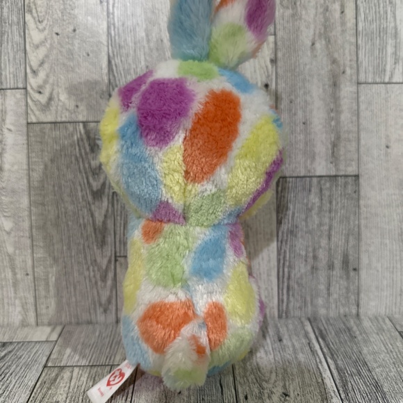 Ty Beanie Boos Bloomy Bunny Rabbit Plush 9” Stuffed Animal Glitter Eyes Ty Silk - Picture 3 of 3